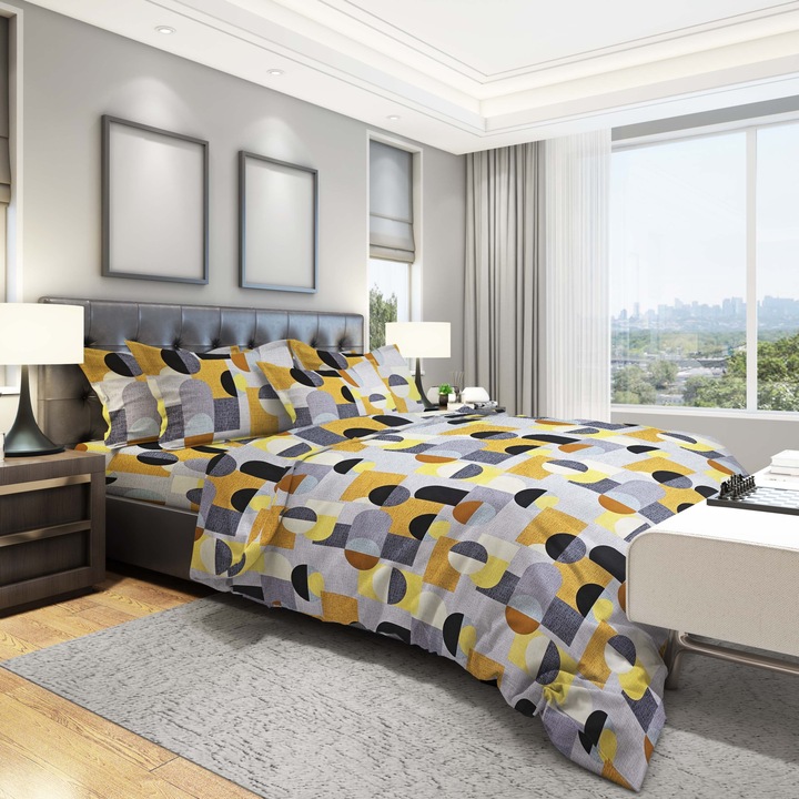 Pernador Ranforce pamut ágynemű, 1 személyes, élénk sárga