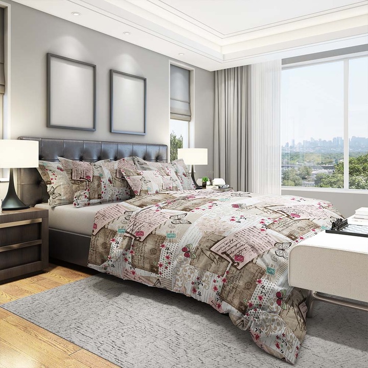 Pernador® Ranforce pamut ágynemű, 2 személyes, tarka zöld