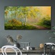 Vászonkép, Coloray, Négyszögletes, Festés Erdei Fák Út Levelek Művészet, Zöld, 120x60 cm, 010030010060000052469