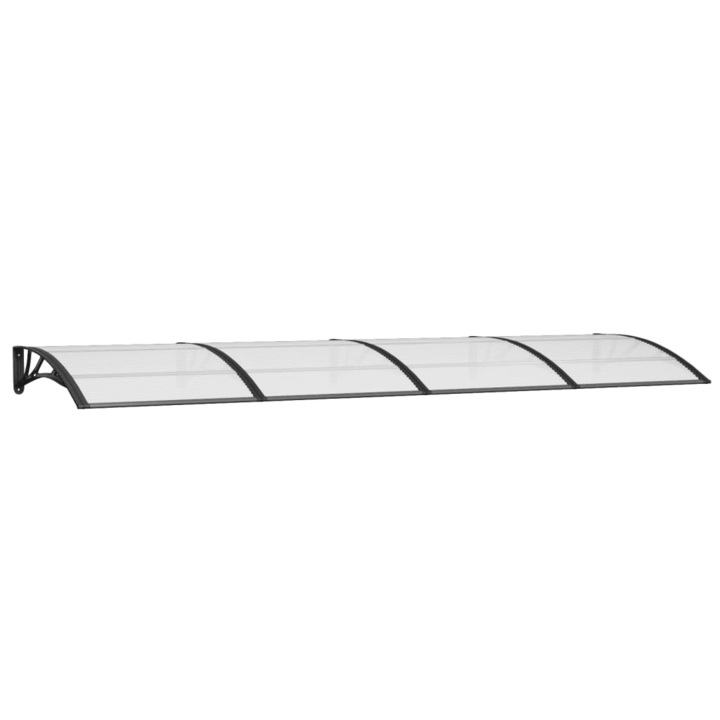 Навес за врата vidaXL, Черен, 350 x 100 см, Поликарбонат, 8.98 kg