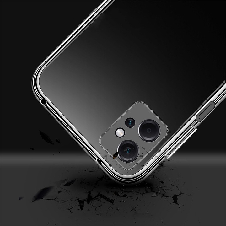 Husa de silicon pentru Xiaomi Redmi Note 12, Flexible TPU, Slim Fit, Durabil, Crystal Clear, Transparent