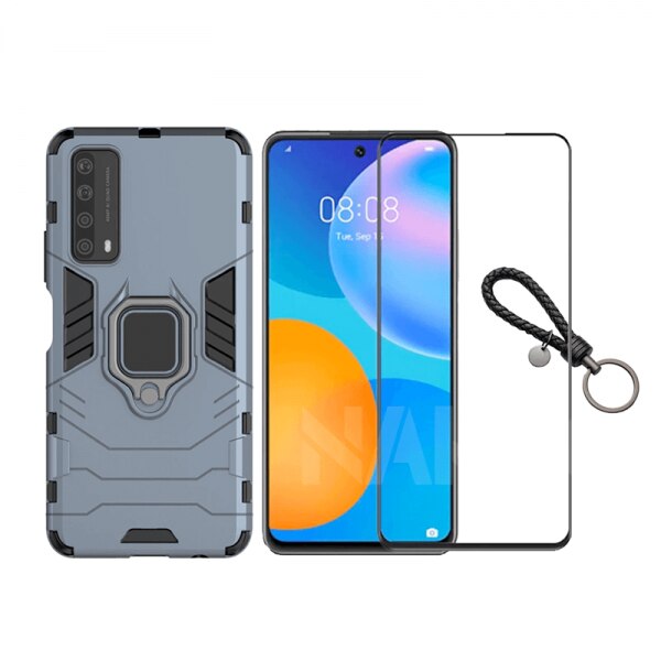 Set Protectie 2 In 1 Pentru Huawei P Smart 2021 Cu Husa Hybrid Antisoc