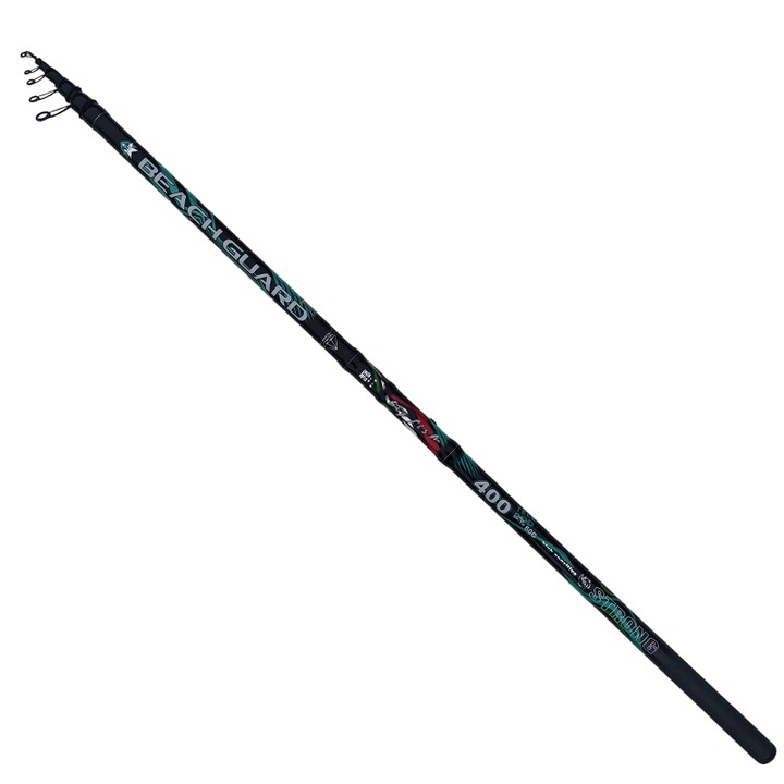 Lanseta bolognesa tronson scurt din carbon Beach Guard 4 m, putere de aruncare 60 g