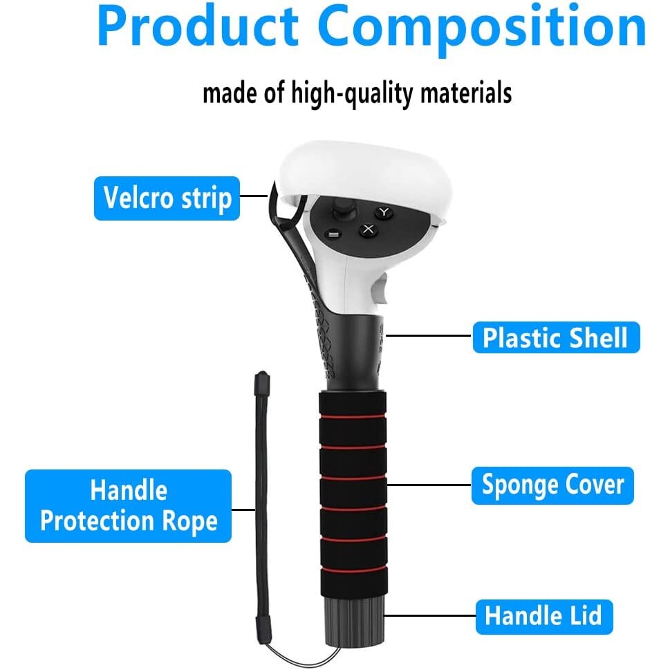 Set 2 controlere pentru joc VR, Meijiamei, Compatibil cu Oculus Quest 1 ...