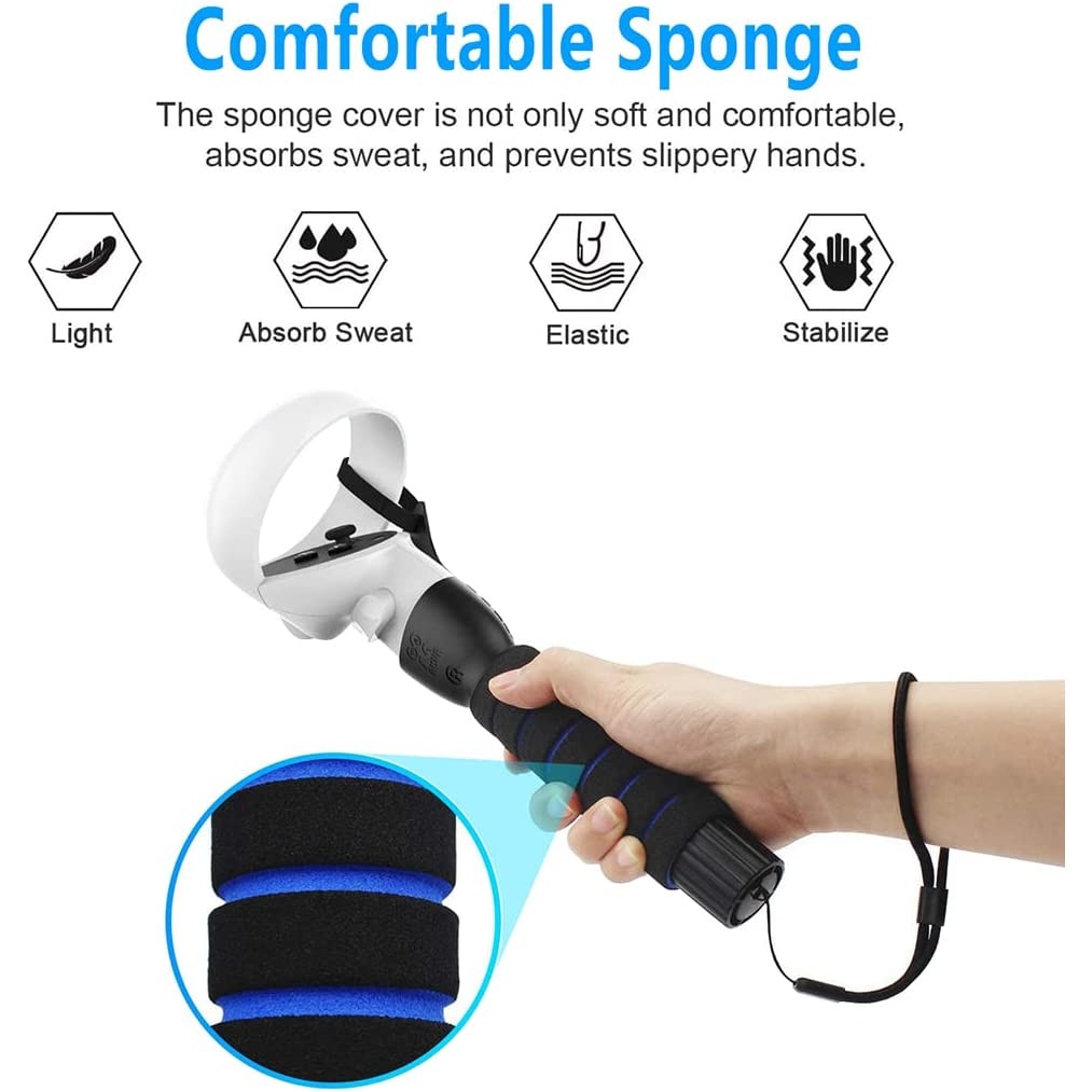 Set 2 controlere pentru joc VR, Meijiamei, Compatibil cu Oculus Quest 1 ...