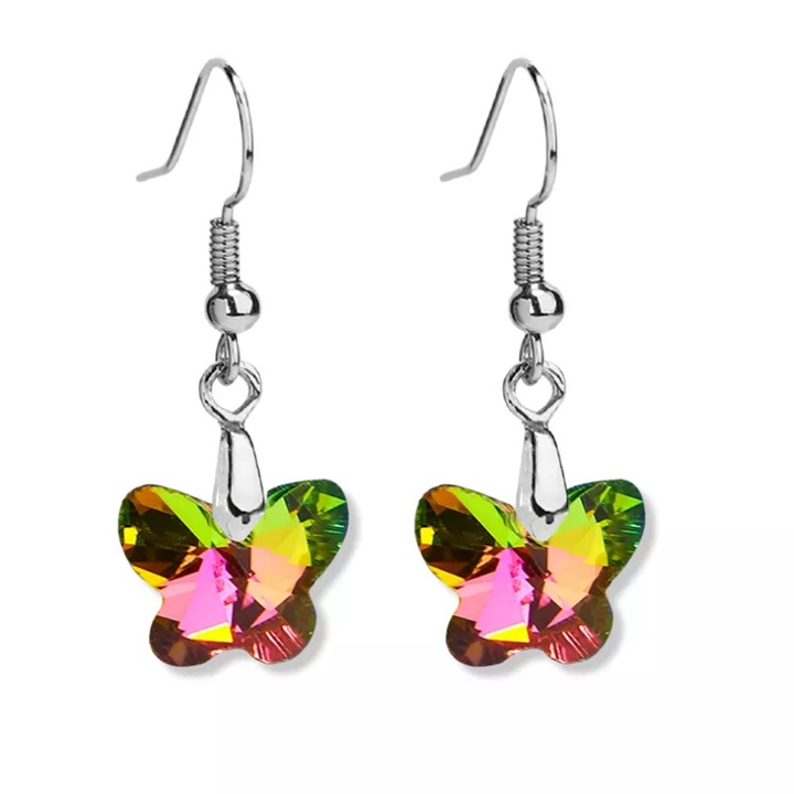 Női fülbevaló, pillangó szimfonikus modell, tarka, EFAYN