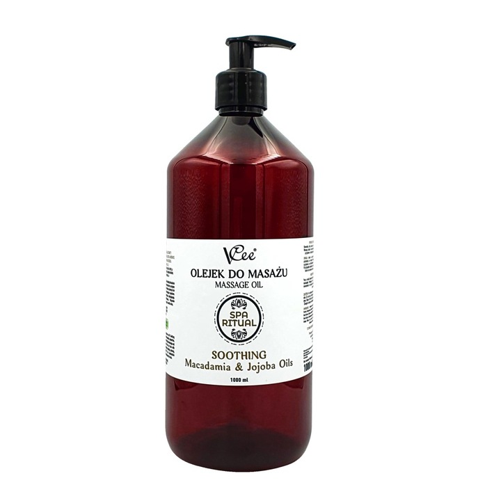 Természetes masszázsolaj, makadámia és jojoba, VCee, 1000 ml