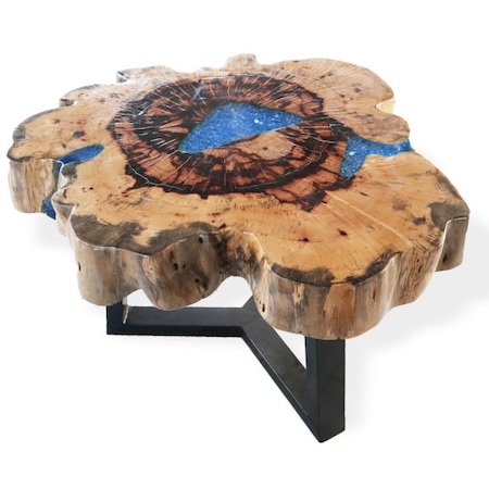 Masuta de cafea cu tamarind si rasina, 77 x 46 cm