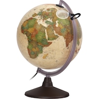Glob pamantesc iluminat Marco Polo 25 cm - harta cu efect antic,politica in limba romana
