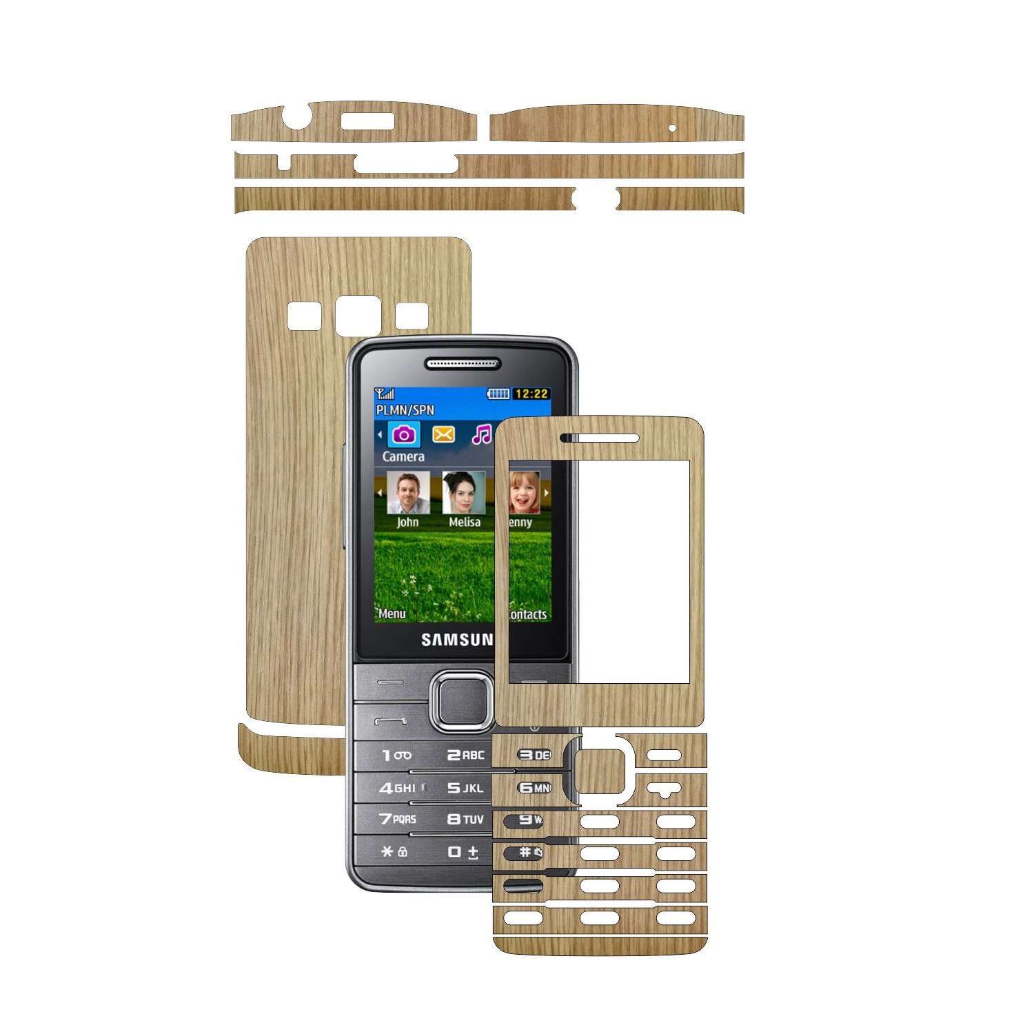 Folie de protectie Carbon Skinz, Husa de tip Skin Adeziv pentru Carcasa, Lemn Stejar dedicata Samsung Primo S 5610