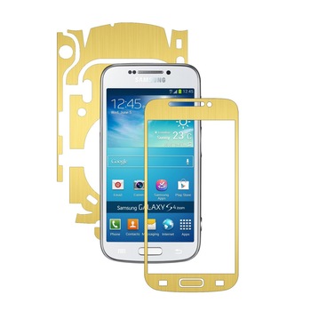 Folie de protectie Carbon Skinz, Husa de tip Skin Adeziv pentru Carcasa, Brushed Auriu dedicata Samsung Galaxy S4 Zoom Folie de protectie Carbon Skinz, Husa de tip Skin Adeziv pentru Carcasa, Brushed Auriu dedicata Samsung Galaxy S4 Zoom
