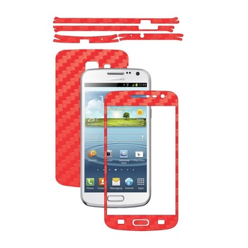Folie de protectie Carbon Skinz, Husa de tip Skin Adeziv pentru Carcasa, Carbon Rosu dedicata Samsung Galaxy Premier Folie de protectie Carbon Skinz, Husa de tip Skin Adeziv pentru Carcasa, Carbon Rosu dedicata Samsung Galaxy Premier