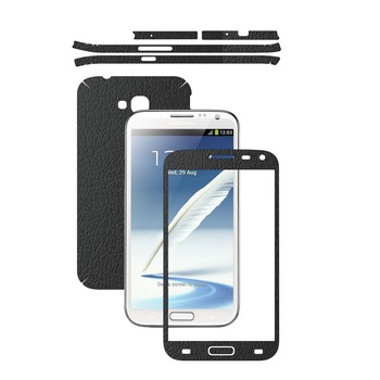 Folie de protectie Carbon Skinz, Husa de tip Skin Adeziv pentru Carcasa, Piele Neagra dedicata Samsung Galaxy Note 2 Folie de protectie Carbon Skinz, Husa de tip Skin Adeziv pentru Carcasa, Piele Neagra dedicata Samsung Galaxy Note 2