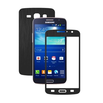 Folie de protectie Carbon Skinz, Husa de tip Skin Adeziv pentru Carcasa, Brushed Negru dedicata Samsung Galaxy Grand 2 Folie de protectie Carbon Skinz, Husa de tip Skin Adeziv pentru Carcasa, Brushed Negru dedicata Samsung Galaxy Grand 2