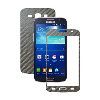 Folie de protectie Carbon Skinz, Husa de tip Skin Adeziv pentru Carcasa, Carbon Gri Argintiu dedicata Samsung Galaxy Grand 2 Folie de protectie Carbon Skinz, Husa de tip Skin Adeziv pentru Carcasa, Carbon Gri Argintiu dedicata Samsung Galaxy Grand 2