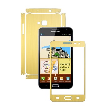 Folie de protectie Carbon Skinz, Husa de tip Skin Adeziv pentru Carcasa, Brushed Auriu dedicata Samsung Galaxy Note 1 Folie de protectie Carbon Skinz, Husa de tip Skin Adeziv pentru Carcasa, Brushed Auriu dedicata Samsung Galaxy Note 1