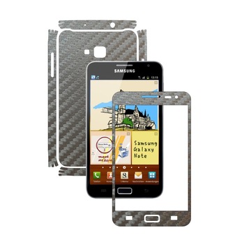 Folie de protectie Carbon Skinz, Husa de tip Skin Adeziv pentru Carcasa, Carbon Gri Argintiu dedicata Samsung Galaxy Note 1 Folie de protectie Carbon Skinz, Husa de tip Skin Adeziv pentru Carcasa, Carbon Gri Argintiu dedicata Samsung Galaxy Note 1