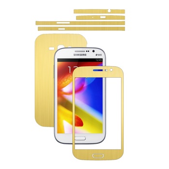 Folie de protectie Carbon Skinz, Husa de tip Skin Adeziv pentru Carcasa, Brushed Auriu dedicata Samsung Galaxy Grand Folie de protectie Carbon Skinz, Husa de tip Skin Adeziv pentru Carcasa, Brushed Auriu dedicata Samsung Galaxy Grand