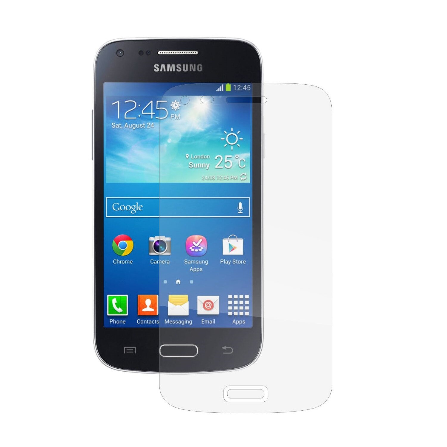 Set 2 Folii Protectie Ecran, Acoperire Totala, Adezive si Foarte Flexibile, Invisible Skinz Ultra-Clear HD pentru Samsung Galaxy Core Plus