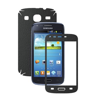 Folie de protectie Carbon Skinz, Husa de tip Skin Adeziv pentru Carcasa, Piele Neagra dedicata Samsung Galaxy Core Folie de protectie Carbon Skinz, Husa de tip Skin Adeziv pentru Carcasa, Piele Neagra dedicata Samsung Galaxy Core