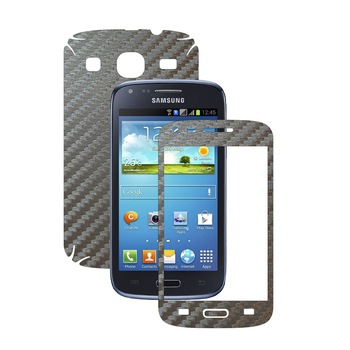 Folie de protectie Carbon Skinz, Husa de tip Skin Adeziv pentru Carcasa, Carbon Gri Argintiu dedicata Samsung Galaxy Core Folie de protectie Carbon Skinz, Husa de tip Skin Adeziv pentru Carcasa, Carbon Gri Argintiu dedicata Samsung Galaxy Core