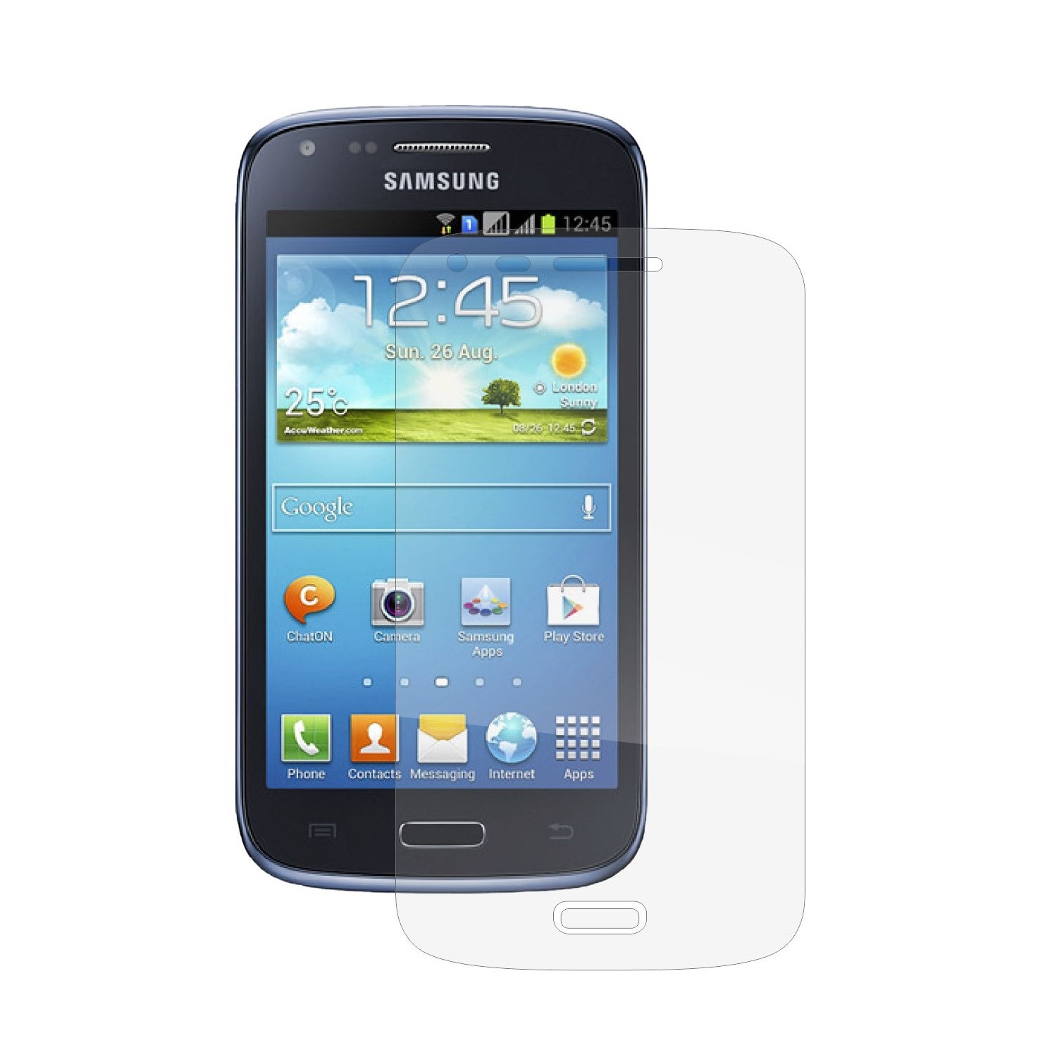 Folie Protectie Ecran, Acoperire Totala, Adeziva si Foarte Flexibila, Invisible Skinz Ultra-Clear AutoRegeneranta pentru Samsung Galaxy Core