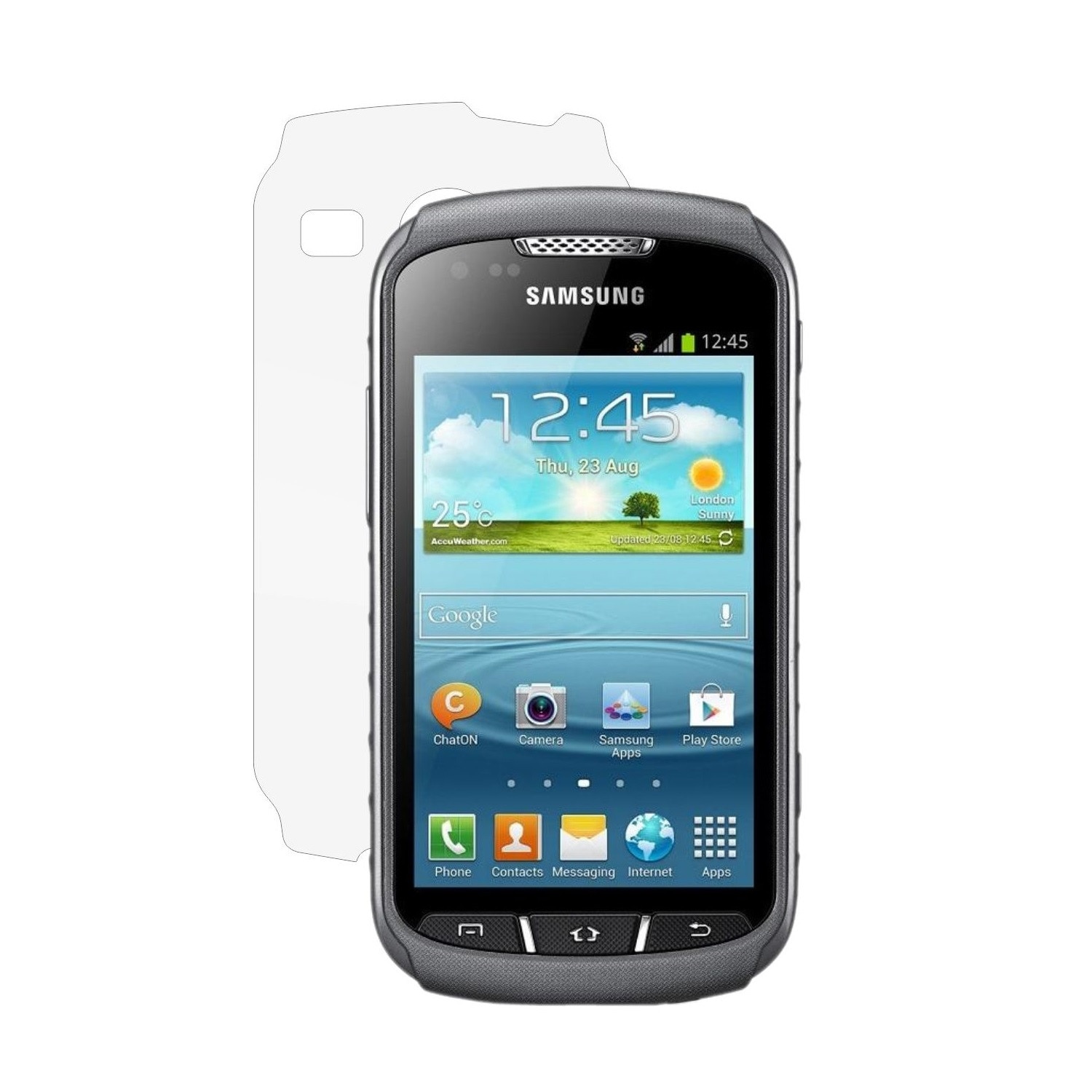 Folie Protectie Invisible Skinz Ultra-Clear HD, Husa Transparenta de tip Skin Adeziv pentru Carcasa si Laterale, dedicata Samsung Galaxy Xcover 2