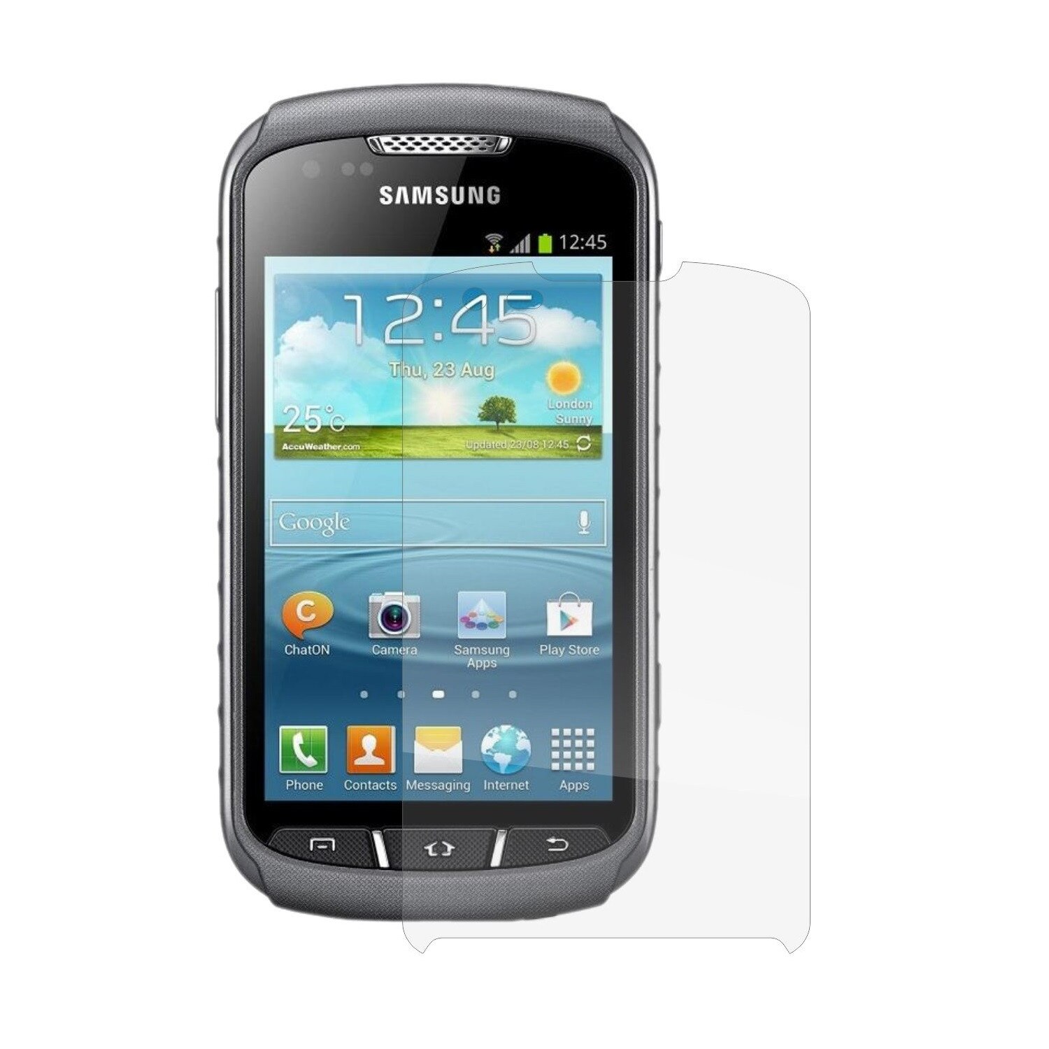 Set 2 Folii Protectie Ecran, Acoperire Totala, Adezive si Foarte Flexibile, Invisible Skinz Ultra-Clear HD pentru Samsung Galaxy Xcover 2