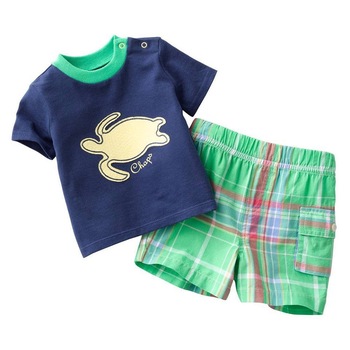 Set de vara pentru baieti, verde din bumbac, Yolka, 2 ani Set de vara pentru baieti, verde din bumbac, Yolka, 2 ani