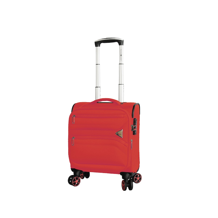 Куфар Snowball SW21504, за ръчен багаж, Найлон, TSA код, Разтегателен, 44 cm, Червен