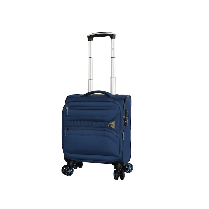 Куфар Snowball SW21504, за ръчен багаж, Найлон, TSA код, Разтегателен, 44 cm, Тъмносин