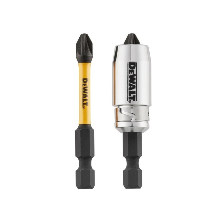DeWALT - Bit de torsiune cu maneca magnetica Screwlock PZ2 x 50mm, 2 bucati [DT70535T-QZ]