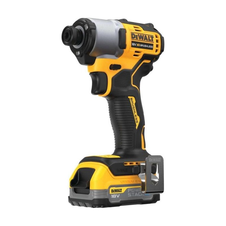 Ударна отвертка, DeWalt, 1/4", 18V, черно/жълто