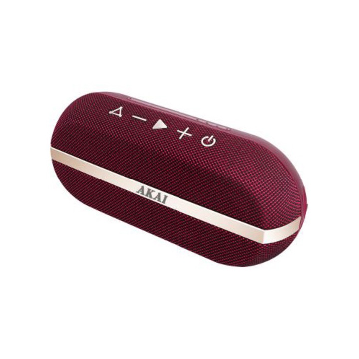 Akai ABTSW-30R Hordozható hangszóró, 20W, Bluetooth, IPX7, Piros