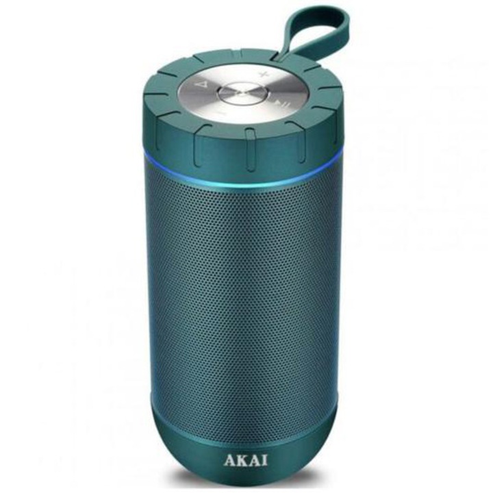 Boxa portabila Akai ABTSW-60, 20W, Bluetooth, IPX7, Verde