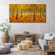 Vászonkép, Coloray, Négyszögletes, Erdei Fák Őszi Természet Festészete, Rózsaszín, 140x70 cm, 010030010100000048915