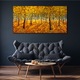 Vászonkép, Coloray, Négyszögletes, Erdei Fák Őszi Természet Festészete, Rózsaszín, 140x70 cm, 010030010100000048915