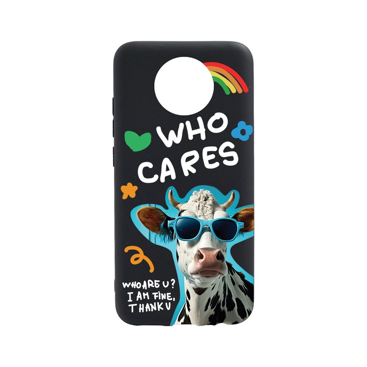 BestCase Slim Szilikon 0.8MM telefontok, Nokia C10, Cool Cow - Who Cares?, B 975