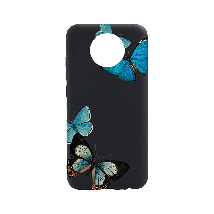 BestCase Slim Szilikon 0.8MM telefontok, Nokia C20, Beautiful Blue Butterflies, B 991