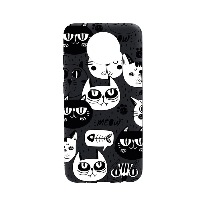 BestCase Slim Szilikon 0.8MM telefontok, Nokia C20, Cool Cats, B 1029