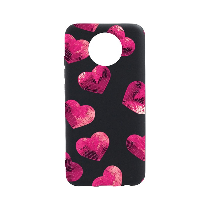 BestCase Slim Szilikon 0.8MM telefontok, Nokia C20, Heart Pattern, B 987