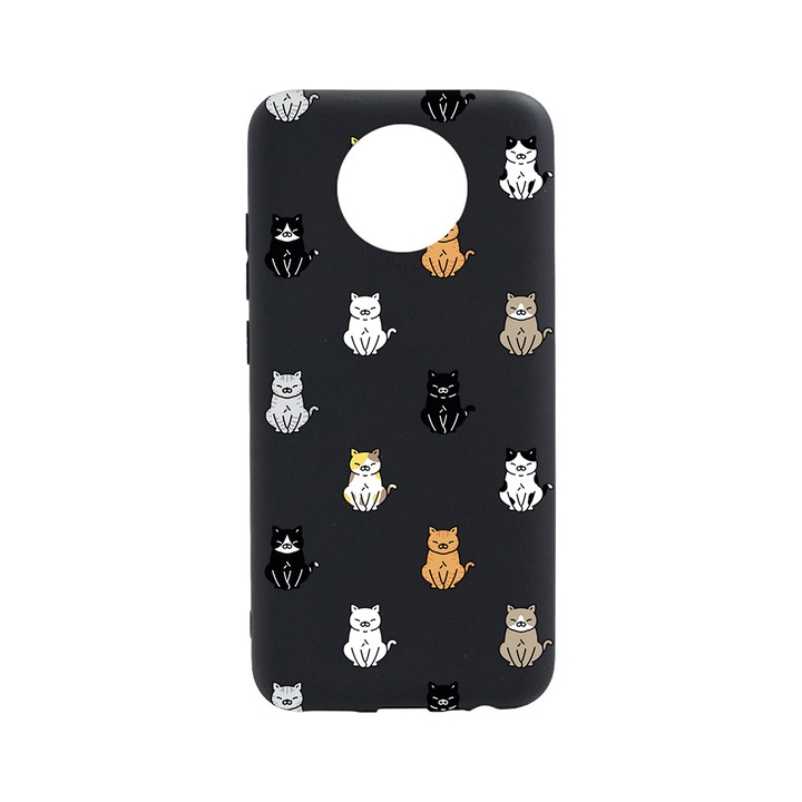 BestCase Slim Szilikon 0.8MM telefontok, Nokia C20, Cat Pattern, B 1027