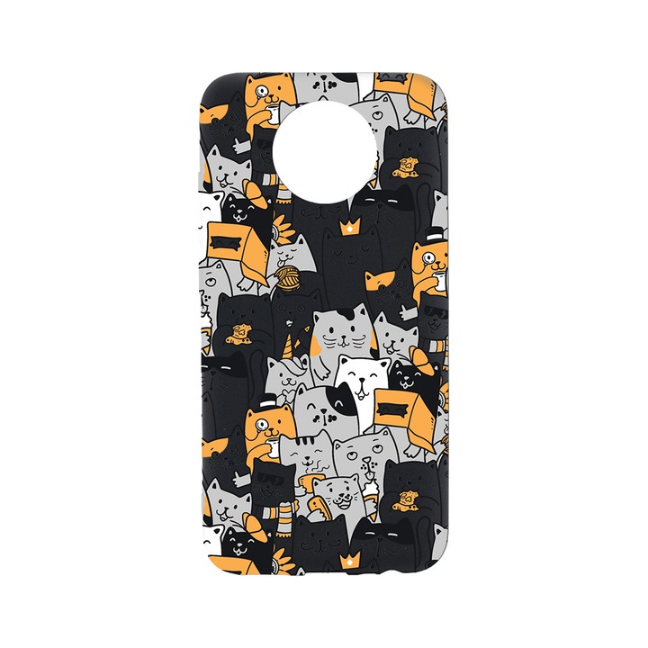 BestCase Slim Szilikon 0.8MM telefontok, Nokia C10, Cat Pattern, B 1030