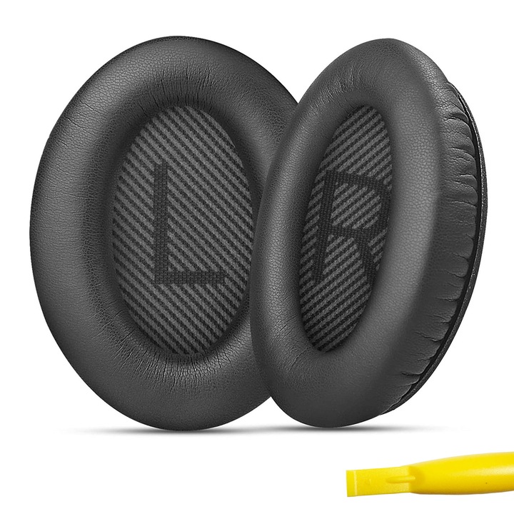Set 2 bureti pentru casti Bose QuietComfort QC2 QC15 QC25 QC35 QC35 II AE2 AE2i AE2w, Negru
