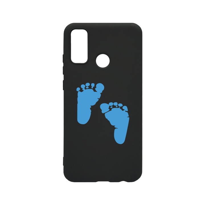 Силиконов калъф BestCase за Huawei P Smart (2020), Boy Feet Print, 0.8MM Slim, Black Silicon Series, B 960