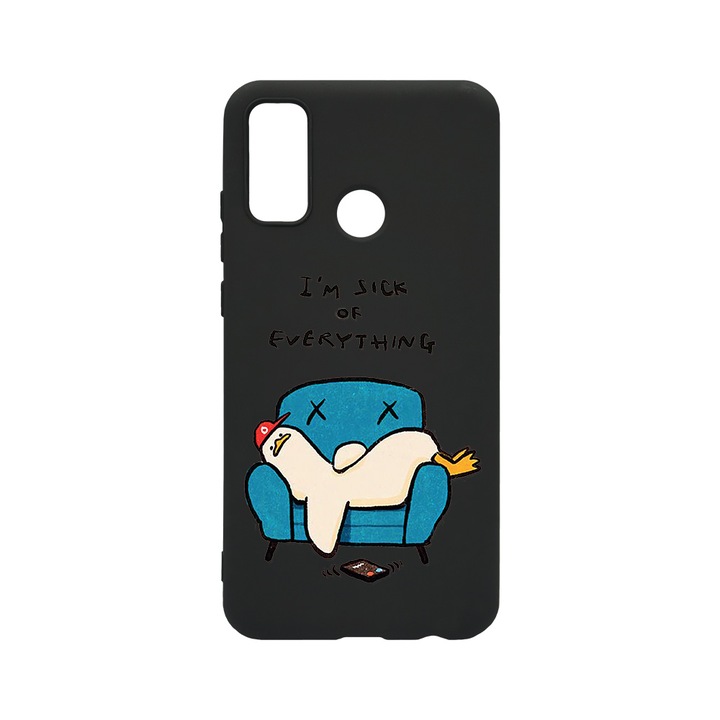 BestCase Slim Szilikon 0.8MM telefontok, Huawei P Smart (2020), I'm Sick Of Everything, B 1017