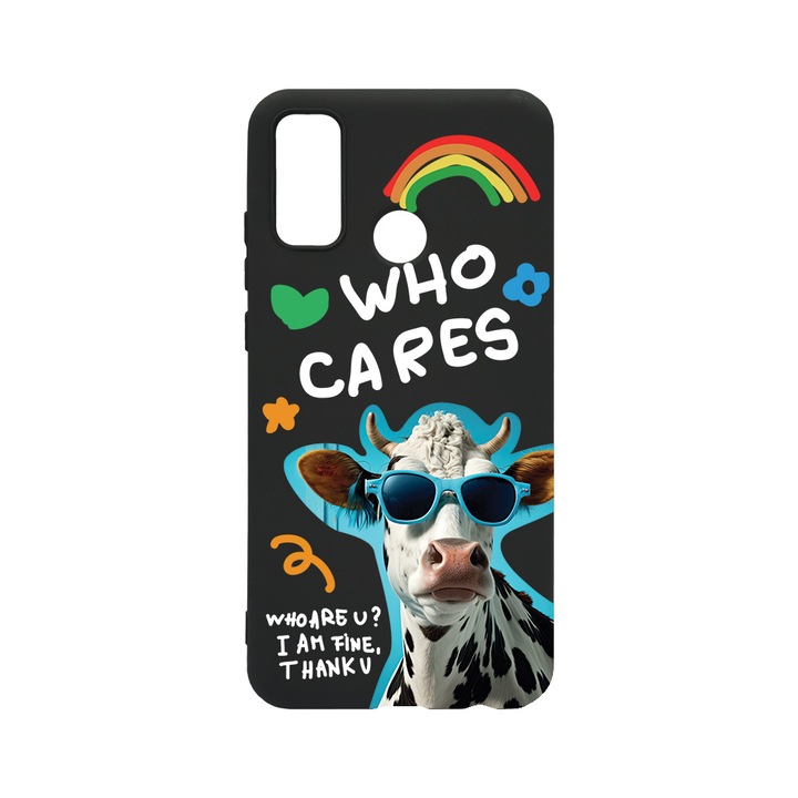 BestCase Slim Szilikon 0.8MM telefontok, Huawei P Smart (2020), Cool Cow - Who Cares?, B 975