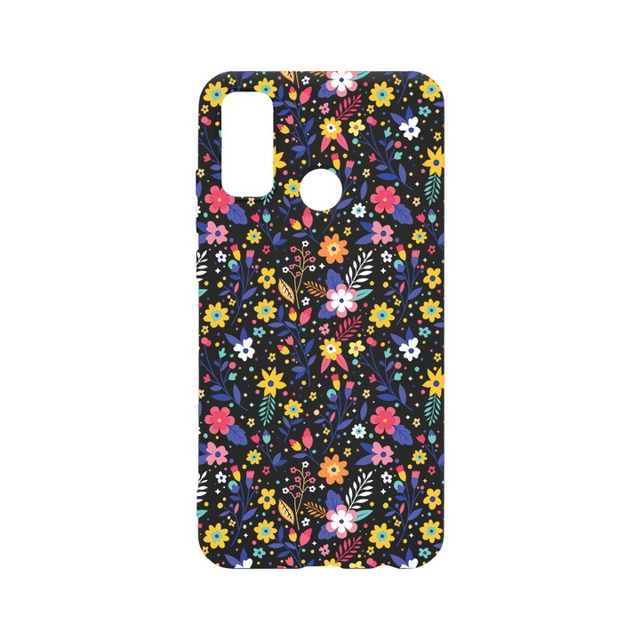 BestCase Slim Szilikon 0.8MM telefontok, Huawei P Smart (2020), Flower Pattern, B 955