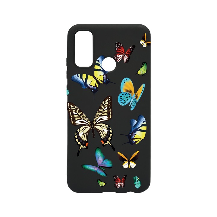BestCase Slim Szilikon 0.8MM telefontok, Huawei P Smart (2020), Beautiful Color Butterflies, B 992
