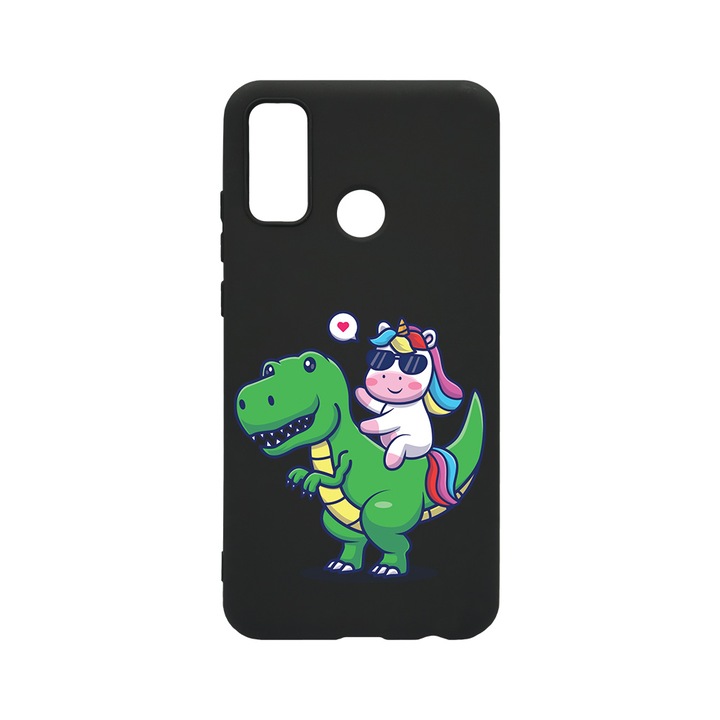 BestCase Slim Szilikon 0.8MM telefontok, Huawei P Smart (2020), Dino Rider Unicorn, B 993